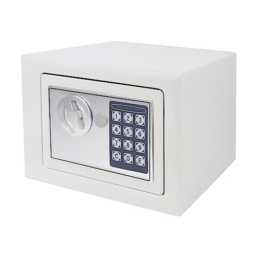 TBLOTYD Home Safe Safe Box Home Safe Fireproof Waterproof Money Box with Digital Pin Code and 2 Manual Key, for Home Hotel Office/Black/8.5L ，White-4.6L