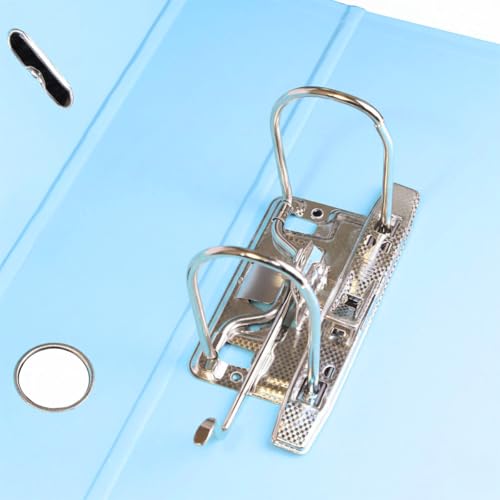 Booghe A4 Lever Arch File with Protector – Single, 4 or 10 Pack – Sky Blue, Pink, Lavender, Aqua – Heavy Duty Office Filing & School Binders (10, Sky Blue)