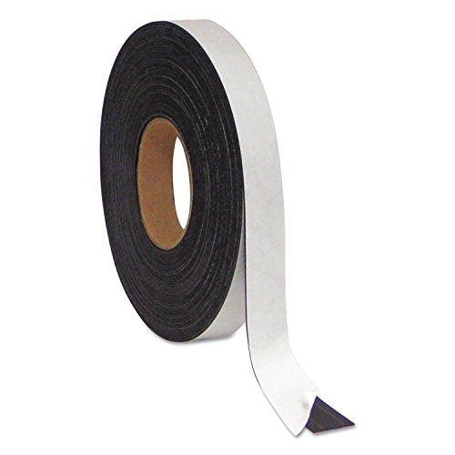 MasterVision FM2321 Magnetic Adhesive Tape Roll, 1/2-Inch x 50 Ft., Black