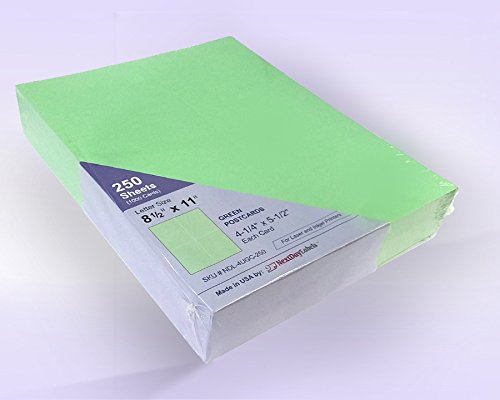 NextDayLabels Laser and Inkjet Printer Postcards, 8.5 x 11, 4 up Per Page