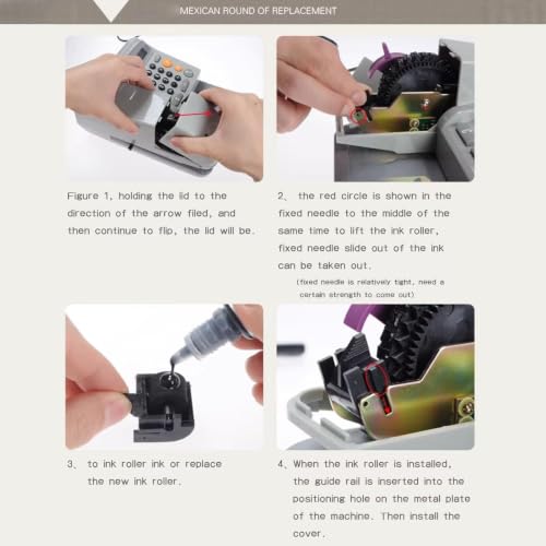 Check Writer Machine, with Extra Ink Cartridge Refill Ink Bottle