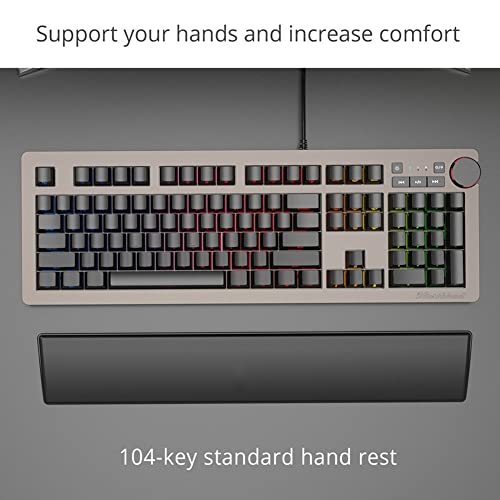 TBNLASS Mechanical Keyboard Wrist Pad Rest Support with Anti-Slip PU Leather Soft Memory Foam(Black,104)
