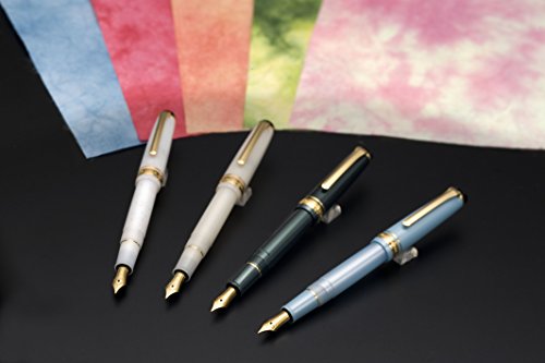Sailor 11-1224-101 Fountain Pen, Four Seasons Weave, Snowmoon Sky Leaves, Spring Sky, Extra Fine
