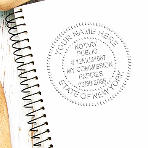 Heavy Duty New York Notary Embossing Seal, Long Reach Desk Stamp NY