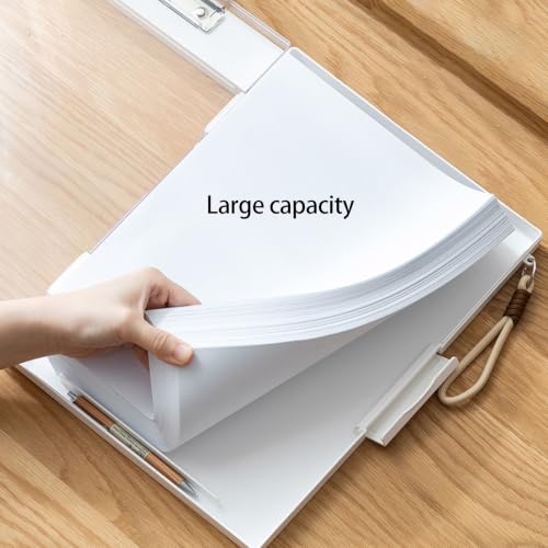 Ergonomic a 4 Clipboard Folder File Document Organizers Files Holder Featuring Pen Slot Card Holder and File Storage Space Owner Folder