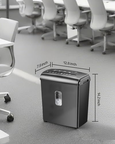 Locksworth 8-Sheet Micro-Cut Paper Shredder, P4 High Security, 4 Gallon Bin, 2-Minute Continuous Run, Home & Small Office Use