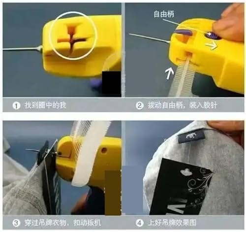 DWLANMLHYA Tagging Gun for Clothing, 10000pcs Needle Pins for Garment Labels Clothes Sock Hat Doll Price Tags Office Filing and Craft Projects(Width 10mm)
