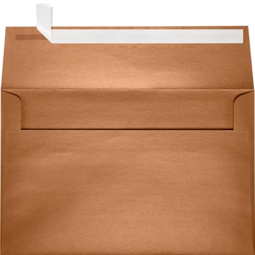 LUXPaper A9 Invitation Envelopes | Peel & Press | 5 3/4" x 8 3/4" | Copper Metallic | 80lb. Text | 500 Qty