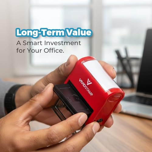 Classic Past Due Self Inking Rubber Stamp Combo with Refill (Red Ink) - X-Large (10 Pack)