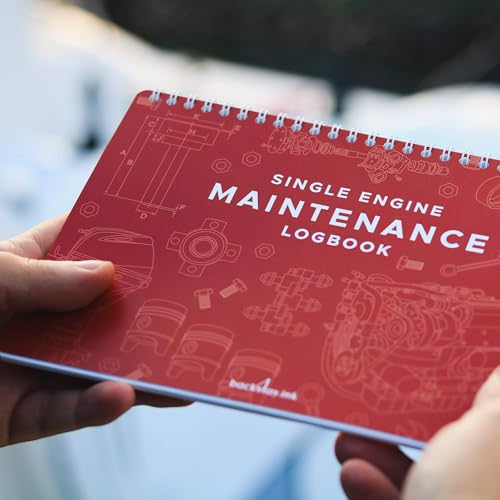 backstay Single Engine Marine Maintenance Logbook, 9 x 6 in, 80 Pages, Waterproof Cover, with Rite in Rain Paper