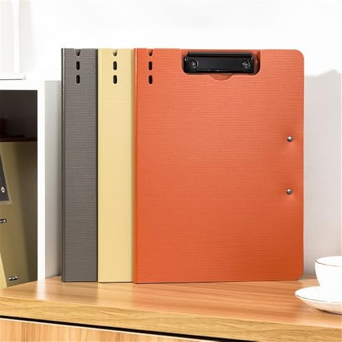 Filing Envelopes 2 Piece Folder with Double Clip Office Supplies A4 Writing PadFile Information Clip(Black)