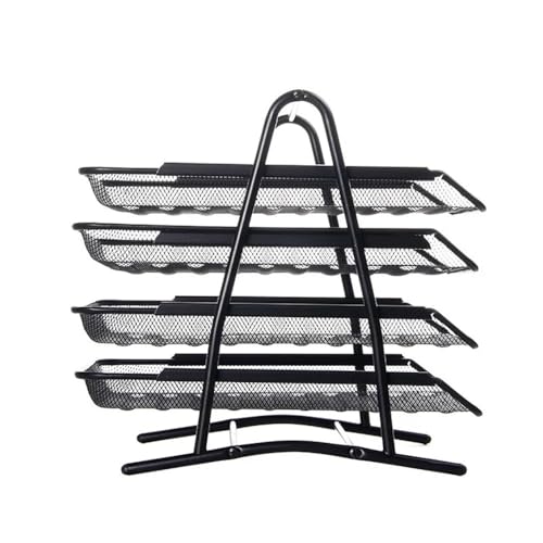 File Organizer Metal Four-Layer File Disk Office Supplies Wire Mesh Document Bar Multi-Layer Data Rack Desk