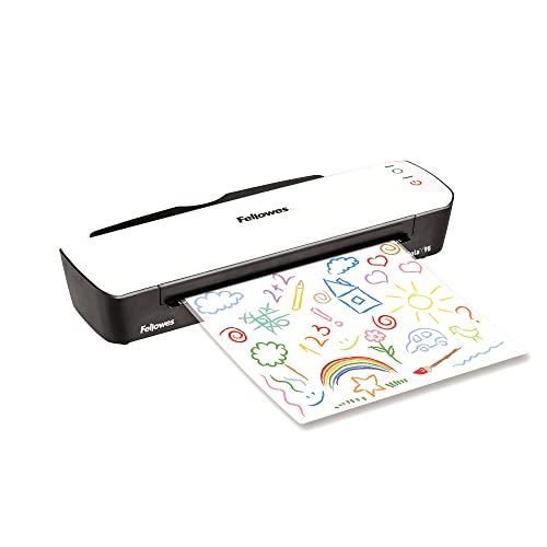Fellowes Sola A4 Laminator Machine for Home Use - Fast 4 Minute Warm Up Time with Auto Shut Off Feature - 80-125 Micron - White - Amazon Exclusive