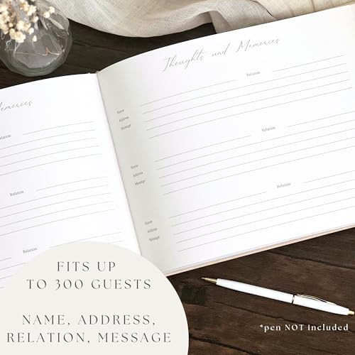 Funeral Guest Book 2026 Celebration Of Life Memorial Service - Custom Year