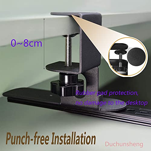 BWPURWDFH Keyboard Mouses Support Bracket, Wooden Keyboard Tray, for Home Office Computer Desk Extender, Under Desk Sliding Keyboard Drawer Platforms, with Clamp, Easy Install, Ergonomic (Wa