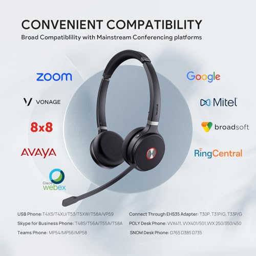 Yealink WH62 Dual UC DECT Wireless Headset for IP Phone & PC Zoom Certified