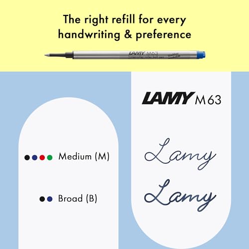 Lamy safari blue - Rollerball Pen with ergonomic grip & line width M - for pleasant long writing - made of robust ASA plastic - including rollerball refill M 63 in blue