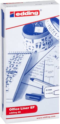 edding 89 Office Liner EF Pen - Black (Pack of 10)