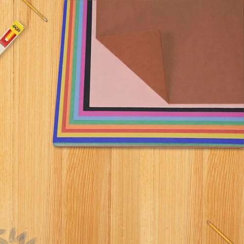 School Smart Railroad Poster Board Paper, 22 x 28 Inches, 4-Ply, Assorted Colors, Pack of 100