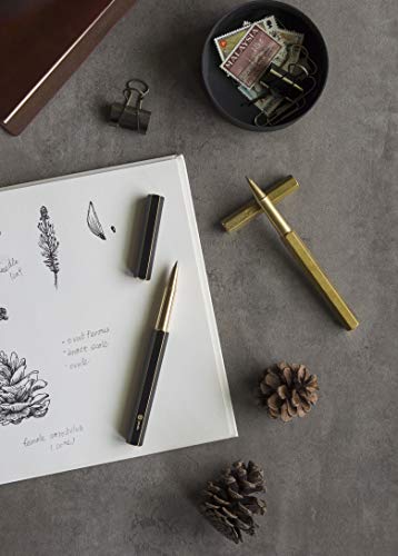 YSTUDIO Classic Revolve Rollerball Pen , Luxury Grade Craftsmanship Pen, personalized pens, rollerball pens Exquisite Men's And Women's Gift Pen Set-brass