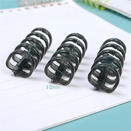 Book Rings Clips 100Pcs 3/5Holes Loose Leaf Binders Book Rings Translucent Binding Spines Combs Snap Split(Blue)