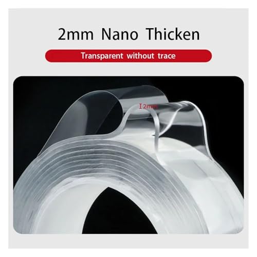 2mm Double-Sided Tape 5M Wall Stickers Home Improvement 1M/2M Strong Thicken Tapes Adhesif Double Face(5 M,20 MM)