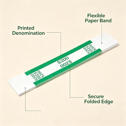 200$ Dollar Currency Straps,1000Pcs Green Money Bands,Currency