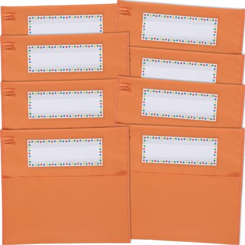 Really Good Stuff Classic Chair Pockets, 8-Pack, Orange, Chairback Buddy