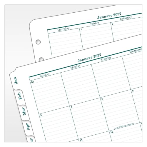 FranklinCovey - Original Two Page Per Day Ring-Bound Planner (Monarch, Jan 2027 - Dec 2027)