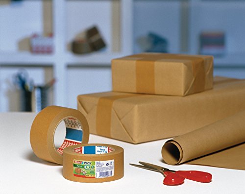 Tesa Pack of 3 EcoLogos Kraft Packaging Tape 50 mm x 50 m