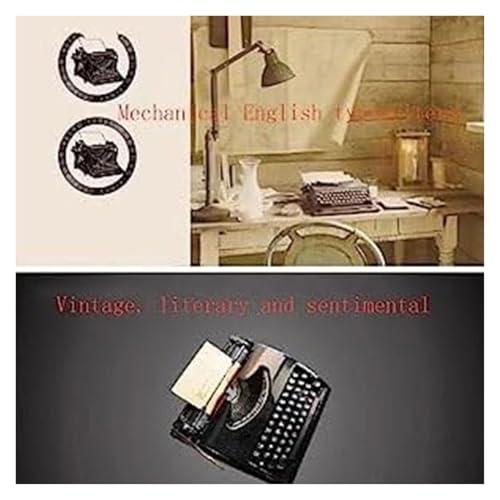 HRGDFBP Manual Typewriter Traditional Retro Style Mechanical English Typewriter Portable for Writing Notes Letters Creative Work