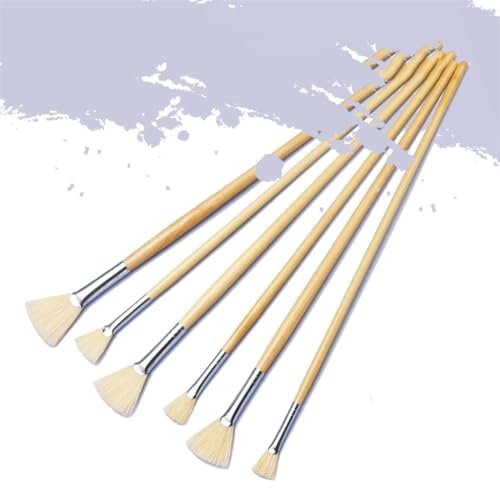 YUHFGCD Oil Painting Brushes Fan Shape Gouache Paint Practice Brush Supplies Art