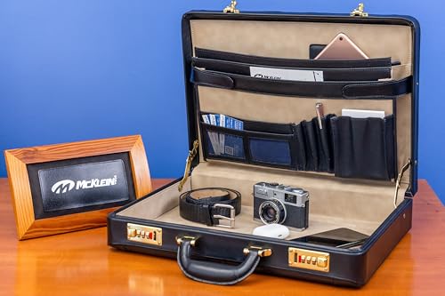 McKleinUSA LAWSON, Leather 4.25" Laptop/Computer & Tablet Business Briefcase Attaché Bag Case, Men Women Laptop Briefcase, Business Bags, Travel Cases