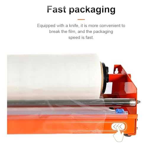 YXCUSAM Manual Stretch Wrapper, Tabletop Stretch Film Dispenser, for Accommodating Film Widths Up to 19.7 Inch (50 Cm)