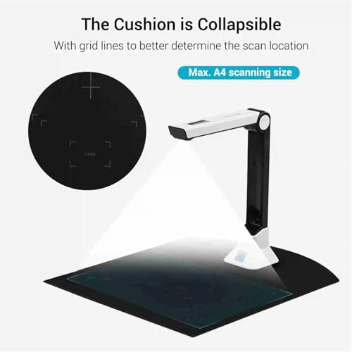 Portable 10MP High Definition Scanner Capture Size A4 Document Camera for Card Passport File Documents