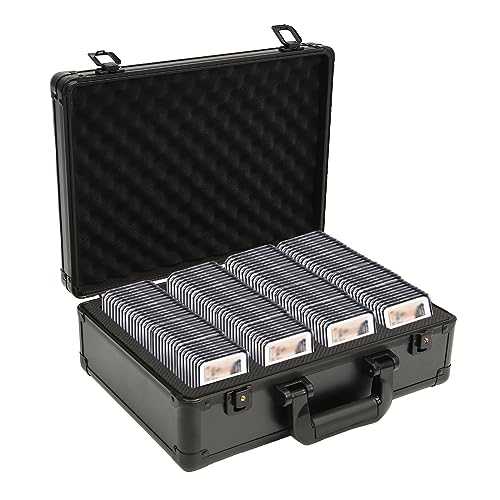 WUSILILU Graded Coin Slab Case, Slotted EVA Separates Slabs, Travel Holder Case for Storage, Transport, Organization of Coin Collection, Hard Shell Aluminum Alloy Case