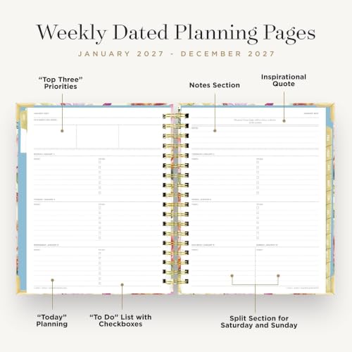 Day Designer 2027 Weekly & Monthly Planner, 7.4"x 9.5", Oh So Lovely