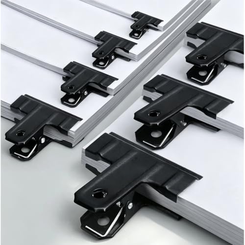 Black Metal Ticket Clips Multi Size Office Document File Stationery Clamps(90mm)