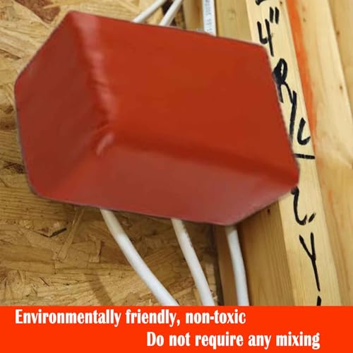 LalaKoo Electrical Putty Pads Fire Barrier Moldable Fire Putty Pads Adhesive Putty for Wall Firestop Pads for Sockets Openings Electrical Box 7-1/2 inch (10)