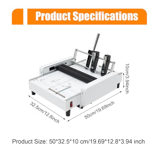 Booklet Folding Binding Machine, A3 110V Paper Folding Machine 2 in 1 Multifunctional Automatic Book Maker Stapling for Schools Print Stores Offices & Factory