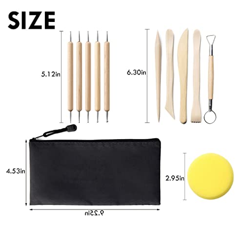 OISNGWNG 25pcs Polymer Clay Tools Sculpting Kit Sculpt Smoothing Wax Carving Pottery Ceramic Shapers Modeling Carved Tool Set