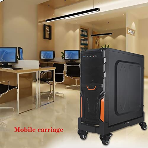 HEAIQI Computer Stand Pc Stand Computer Host Stand with Wheels Under Home Office Desk, Home Computer Tower Stand, Computer Tower Cart, CPU Rolling Stand Computer Tower Stand Printer Stand(Large)