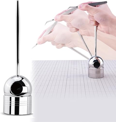 OSPSHPG Model Making Hand Stabilizer, Handheld Modeling Tool Stabilizer, Stainless Steel Design, Rotate Horizontally 360°, Vertically 210°, Effectively Reducing Hand Tremor