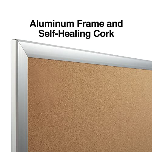Staples Cork Bulletin Board, Aluminum Frame, 8x4 Ft