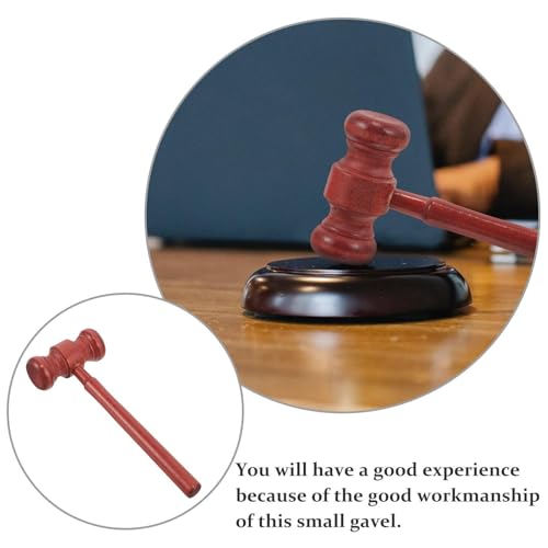 Wooden Mini Judge Gavel, Auction Court Hammer Cosplay Prop Model for Costume Accessories & Role Play Auction Hammer