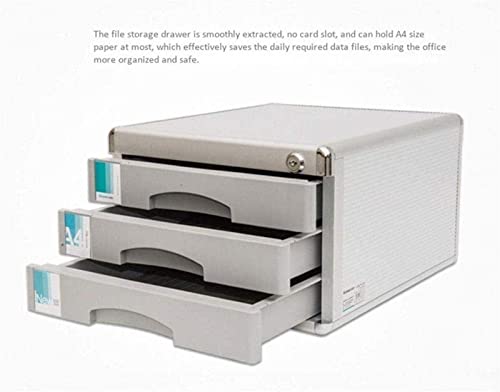 UYCVT Metal 3 Tier Office Filing Cabinet Metal Locking Office Filing Drawer Cabinet Multi Storage Cabinets