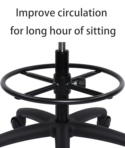 TAKE UR SEAT® Polyurethane Drafting Lab Stool Chair, 18" Adjustable Footring, 8" Adjustable Height, 450 lbs seat Capacity, Heavy Duty, Shipped Within 24 Hours Med. Bench Height (Rubber Caster)