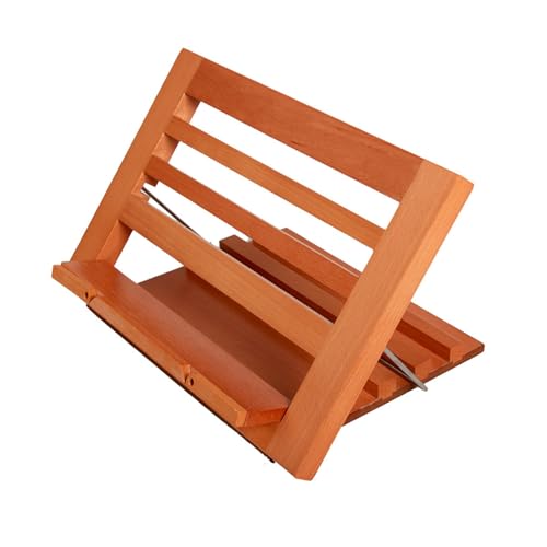 Telescoping Arm Adjustable Wood Stand with Page Clip for Novels Textbooks Tablets Laptop Tablet Stand