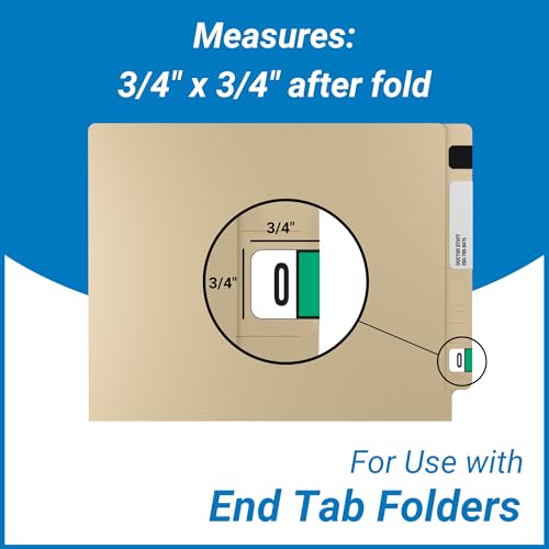 Doctor Stuff - File Folder Labels, Complete Set of Numbers 0-9, Jeter 3000 Match - JSNM Series Chart Stickers, 3/4" x 1-1/2", 1 Each of 10 Rolls, 500/Roll
