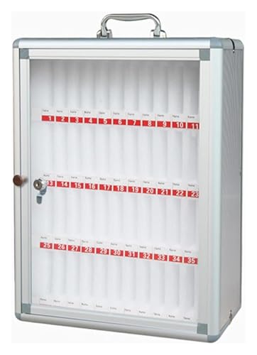 Cell Phone Locker, Cell Phones Storage Cabinet, Aluminum Alloy Pocket Chart Cell Phones Storage Cabinet for Cell Phones Wall-Mounted with A Locked Can Be Carried by Hand(48)